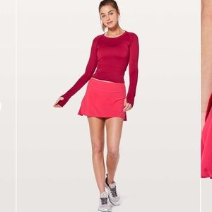 lululemon Play Off the Pleats Mid-Rise Skirt in FUCHSIA PINK